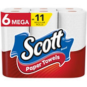 Scott Mega Roll Choose a Sheet Paper Towels 6 Pk.