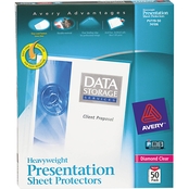 Avery Letter Size Heavyweight Top Load Sheet Protectors 50 pk., Diamond Clear