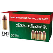 Sellier & Bellot . 380 ACP 92 Gr. FMJ, 50 Rounds
