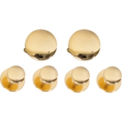 NAVY CUFF LINKS AND STUDS 24K GOLD (SET OF 4 STUDS)