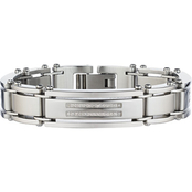 Stainless Steel 1/4 CTW Diamond Bracelet
