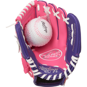 Rawlings Players T-Ball Pink 9 in. Baseball Glove
