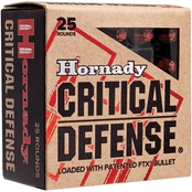 Hornady Critical Defense .357 Mag 125 Gr. Flex Tip Hollow Point, 25 Rounds