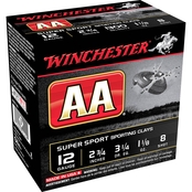 Winchester AA Supersport Clay 12 Ga. 2.75 in. 8 1.125 oz. Shotshell, 25 Rounds