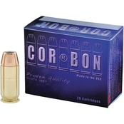 CORBON .45 ACP 185 Gr. Jacketed Hollow Point +P, 20 Rounds