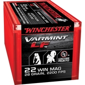 Winchester Super-X .22 WMR 28 Gr. Jacketed Hollow Point Lead Free, 50 Rounds