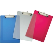 Officemate Clipboard, Plastic, Letter Size, Translucent Colors, Low Profile Clip