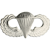 Army Badge, Miniature Dress Mirror Finish, Parachutist