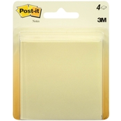 Post-it Sticky Notes, 3 X 3 in. Canary Yellow 4 Pk.