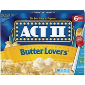 Act II Butter Lovers Microwavable Popcorn Bags 6 Ct.