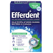 Efferdent Anti Bacterial Minty Fresh Denture Cleanser Plus Tablets 126 ct.