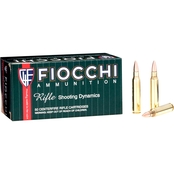 Fiocchi .223 Rem 55 Gr. FMJ Boat Tail, 50 Rounds