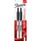 Sharpie Fine Point Retractable Markers, Black, 2 ct.