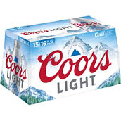 Coors Light 16 oz. Bottles 15 pk.