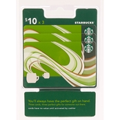 Starbucks $10 Gift Card Multipack 3 pk.