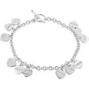 Sterling Silver Today, Tomorrow and Forever Charm Bracelet