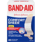 Band-Aid Adhesive Bandages Sheer, All One Size, 40 Ct.