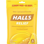 Halls Honey and Lemon Cough Drops 80 ct.