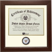 US Navy 12x12 Certificate Mahogany Medallion Frame