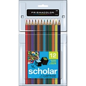 Prismacolor Scholar Colored Woodcase Pencils, Assorted Colors 12 pc. Set