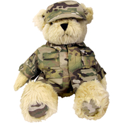 Bear Forces of America Plush Bear in the Army Multi Cam Uniform, 16 in.