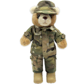 Bear Forces of America Plush Bear in Army Multi Cam Uniform 11 in. Female