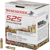 Winchester 22LR 36 Gr. Copper Plated Hollow Point, 525 Rounds