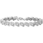 Sterling Silver 1 CTW Diamond Fashion Bracelet