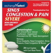 Exchange Select Sinus Congestion & Pain Relief Cool Blast Caplets 24 ct.