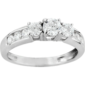 14K White Gold 1 CTW Diamond 3 Plus Engagement Ring