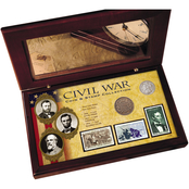 American Coin Treasures Civil War Coin & Stamp Collection Boxed Set