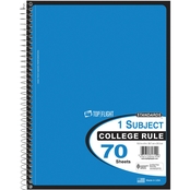 Top Flight Wirebound 10.5 x 8 in. College Ruled Notebook 70 Sheets