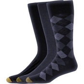 Gold Toe Men's Classic Argyle Socks, Assorted 3 Pk.