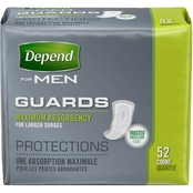Depend Guards Incontinence Pads for Men, Maximum Absorbency 52 ct.
