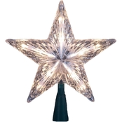 Kurt S. Adler 10 Light Clear Star Christmas Tree Topper