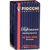 Fiocchi .22 WMR 40 Gr. Jacketed Soft Point, 50 Rounds