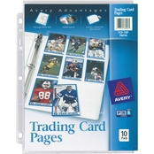 Avery Trading Card Pages, Acid Free, 10 pk.