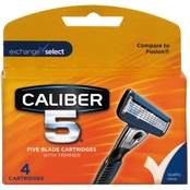 Exchange Select Caliber 5 Blade Razor Replacement Cartridges 4 Pk.