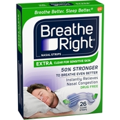 Breathe Right Extra Clear Nasal Strips 26 Ct.