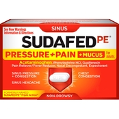 Sudafed PE Sinus Pressure + Pain and Mucus Non Drowsy Caplets, 24 pk.