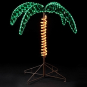 Roman 30 in. Tropical Holographic Rope Light Outdoor Palm Tree Yard Decoration