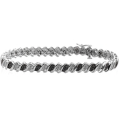 Sterling Silver 1 CTW Enhanced Diamond Bracelet