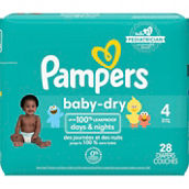 Pampers Baby Dry Diapers Size 4, 28 ct.