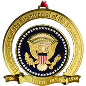 ChemArt 1989 White House Christmas Ornament, The Bicentennial of the Presidency