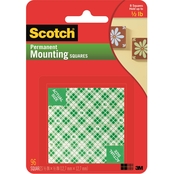 Scotch Permanent Mounting Squares, .5 X .5 in. 96 Pk.