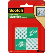 Scotch Permanent Mounting Squares, 1 X 1 in. 16 Pk.