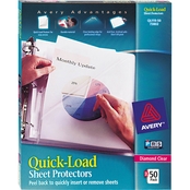 Avery Quick Load Diamond Clear Sheet Protectors, Letter Size