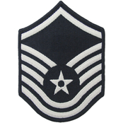Air Force Master Sergeant (MSgt) Blue Chevron Large Rank