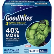 GoodNites Boys NightTime Underwear Size Small-Medium (38-65 lb.)