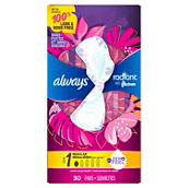 Always Radiant Regular Scented Pads with FlexFoam and Flex-Wings 30 ct.